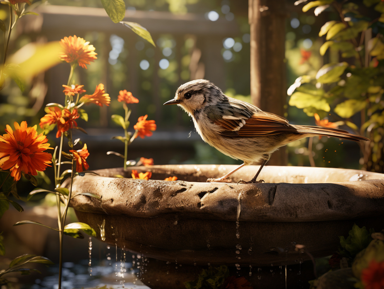 fontaine oiseaux