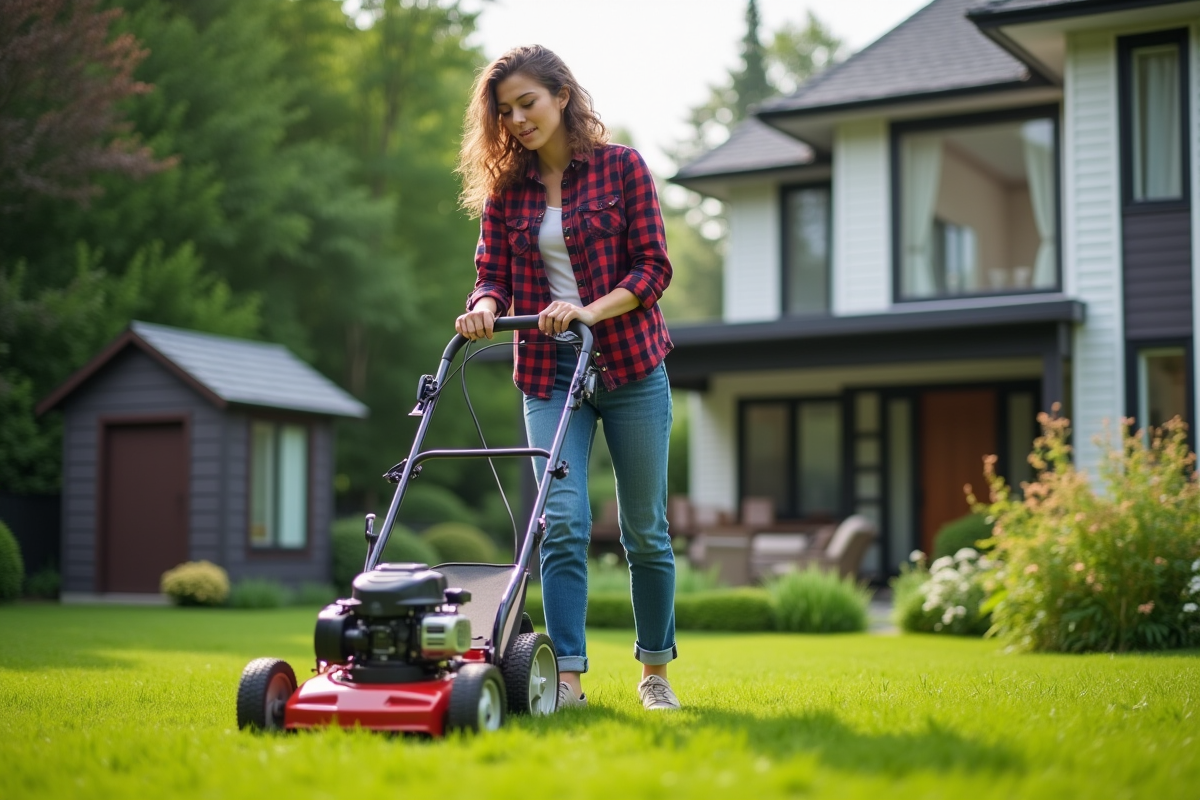 Jeune femme vérifie la hauteur de l